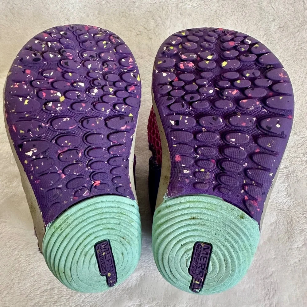 Merrell Toddler Hydro Water Sandal‎ Purple Pink Size 4.5 Velcro